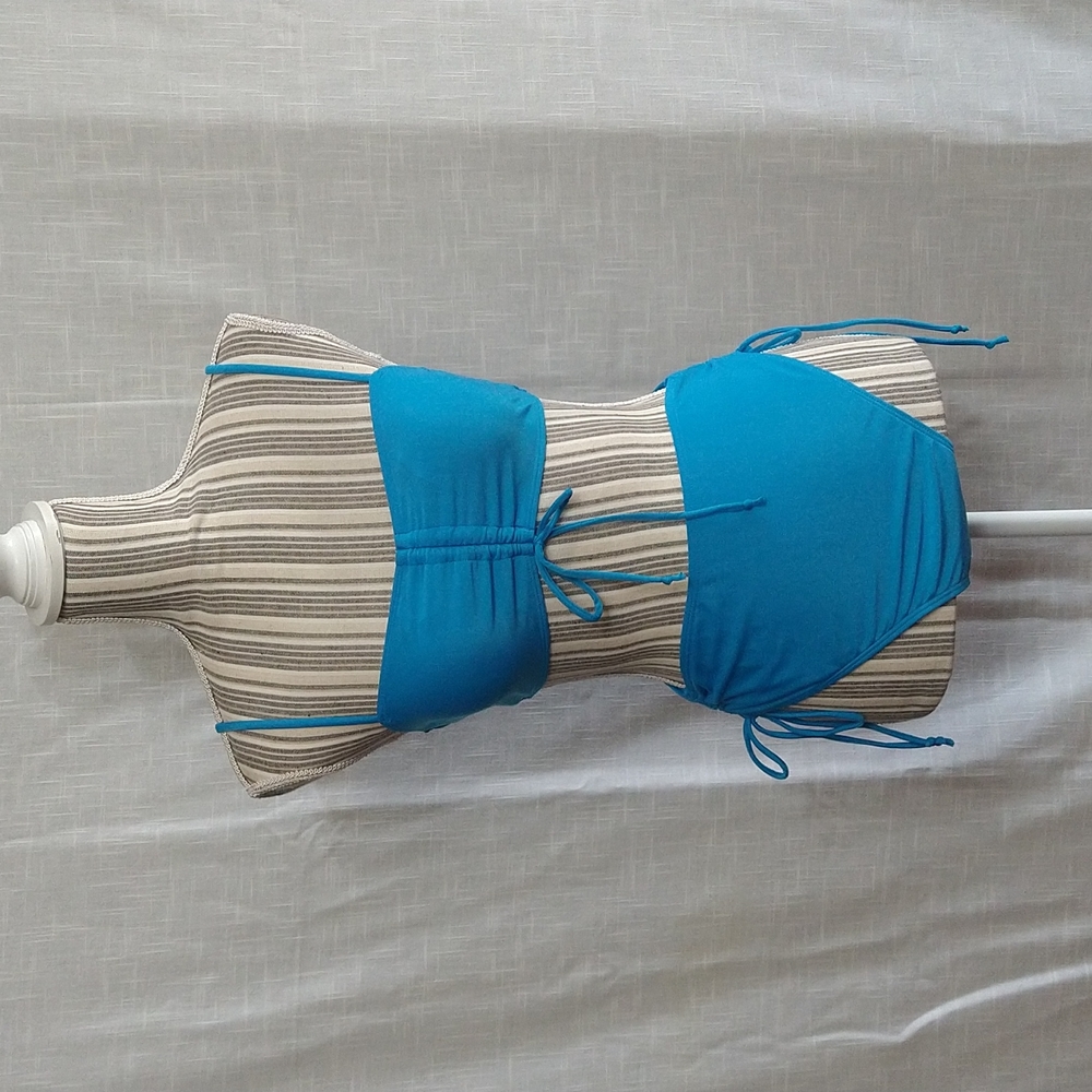 Prettylittlething Blue Swimwear Bikini Set Size Top 4 Bottom 6